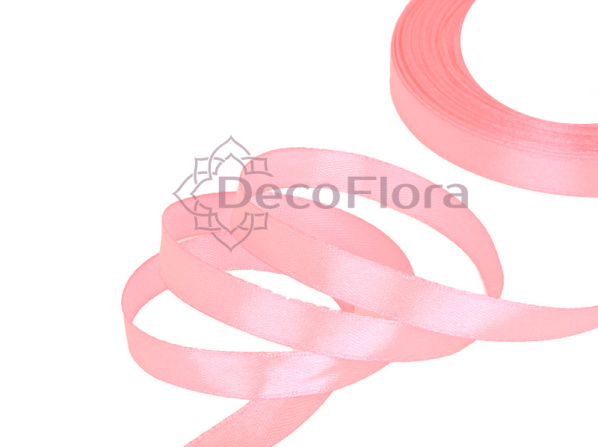 Лента атласная 0,6cm*20м - 1011 - сливочно-розовый  