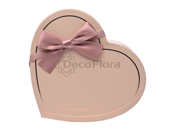 Коробка из набора сердце Just For You 22,2*19,5*9 пудровая