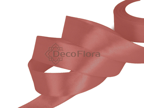 Лента атласная 5cm*20м - 53 - тёмно-коралловая