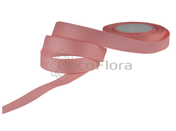 Лента репсовая 1cm*20м - 1019 - розовая