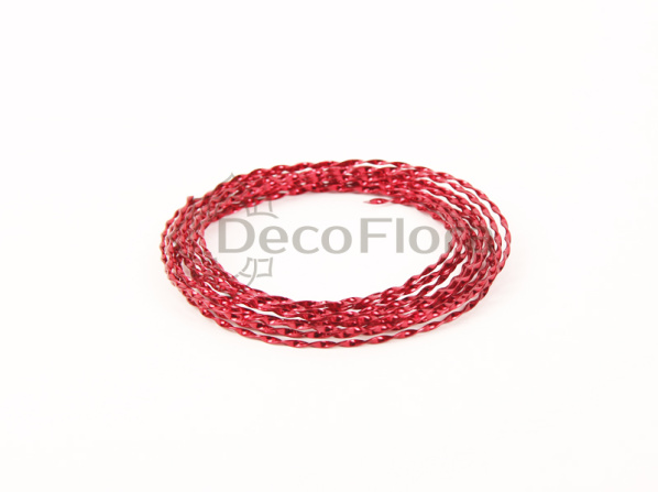 Проволока скрученная алюминиевая 1,3мм*5м красная