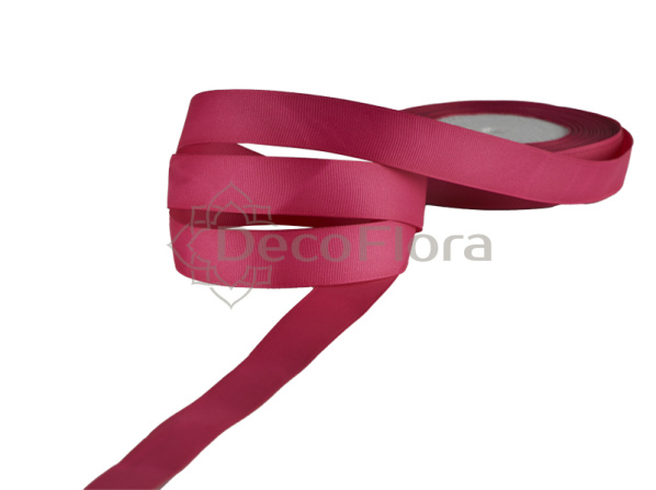 Лента репсовая 2cm*20м - 1025 - малиновая