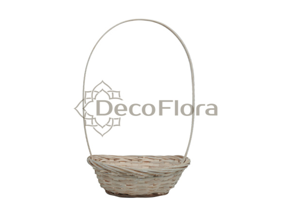 Корзина бамбуковая d19 h5 hh31 белая