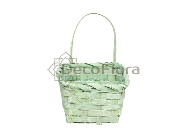 Корзина бамбуковая d14*13 h6,5 hh20 св.зеленая 