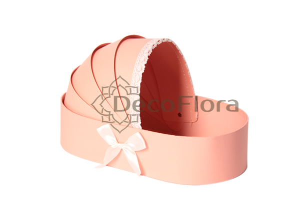 Коробка Коляска 33*17*8см розовая