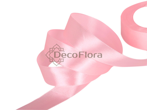 Лента атласная 4cm*20м - 1011 - сливочно-розовый