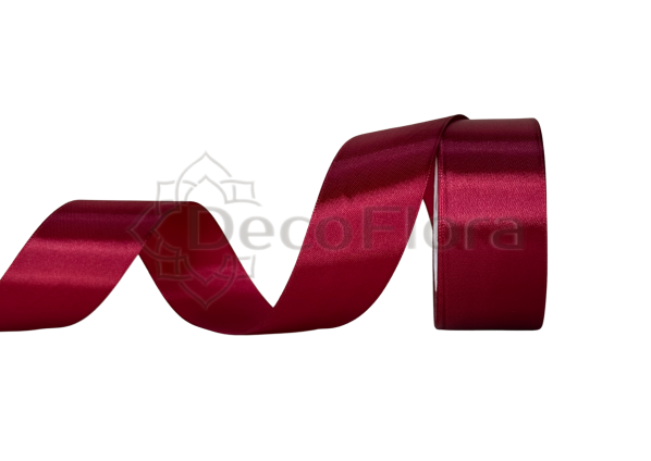Лента атласная 4cm*25ярд - 033 - бордовая 