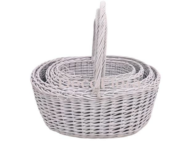 Корзина ивовая из набора 76*31/67 белая