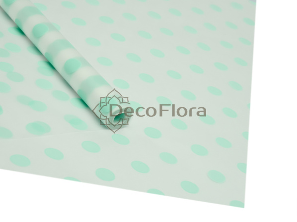 Пленка матовая 60см*10м Конфетти мята 