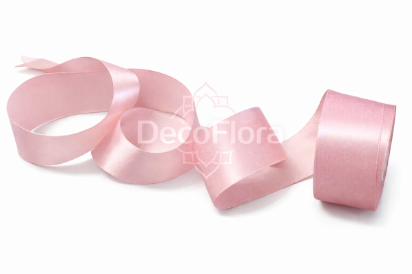Лента атласная 5cm*25ярд - 041 - пепельно-розовая