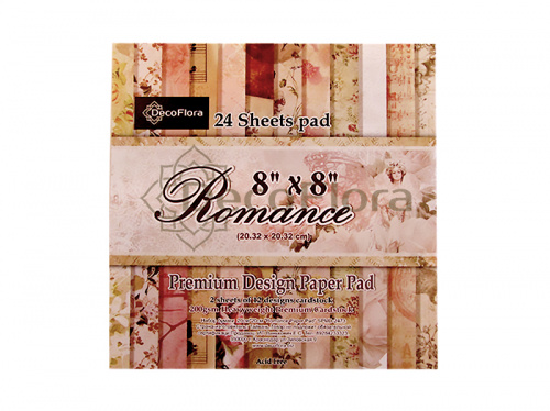 Набор бумаги 20см*20см "Romance Paper Pad" 200г/м2 