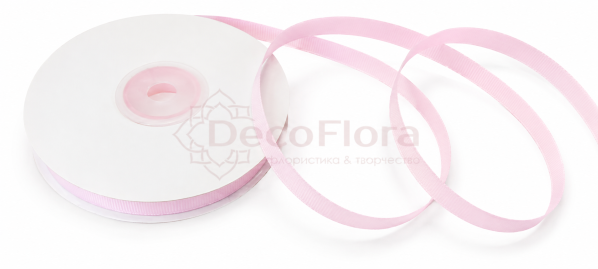 Лента репсовая 1cm*20y - 253 - розовая